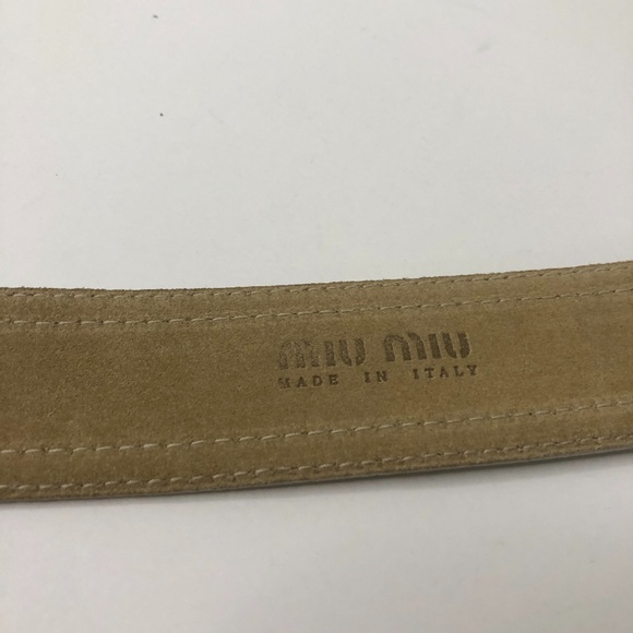 Miu Miu Off White Leather Belt Size 90/36 main image 7